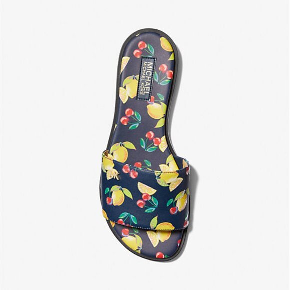 COPY - Michael Kors Deanna Sequined Fruit Print Slide Sandal - Picture 3 of 3